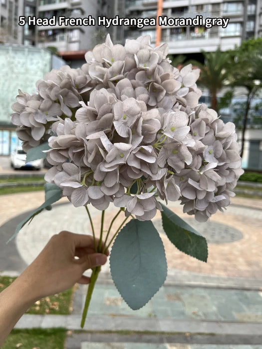 Artificial Silk Hydrangea Flower Bouquet – DIY Wedding, Party, and Home Decor – Large Hydrangea Heads for Bridal Bouquets and Floral Arrangements