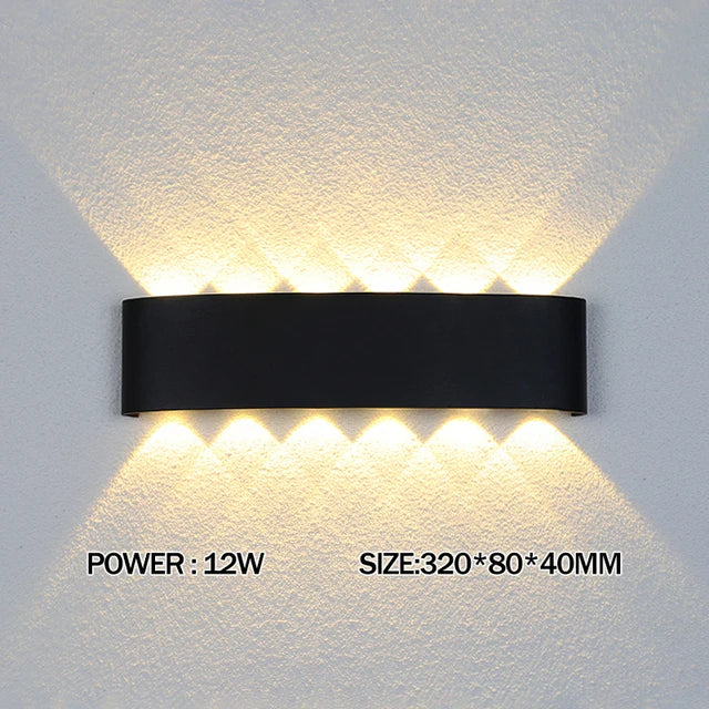 IP65 Waterproof LED Wall Light – Modern Indoor & Outdoor Up & Down Wall Lamp for Bedroom, Living Room, Garden & Staircase