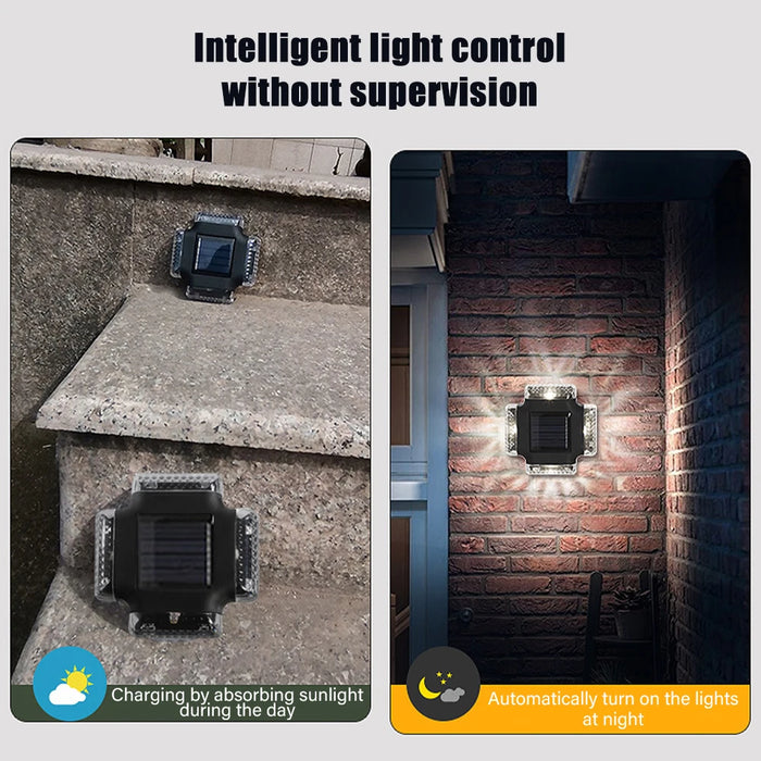 LED Solar Wall Lamp – Waterproof Up & Down Luminous Lighting for Garden, Fence, Stairs & Outdoor Decor