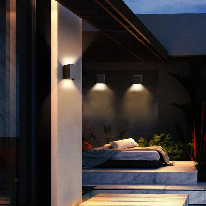 12W LED Wall Lamp – Waterproof Up & Down Outdoor Light with Adjustable Beam Angle for Bedroom, Living Room, and Garden