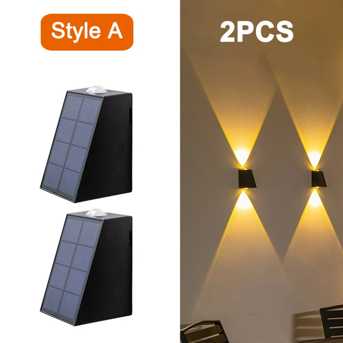Upgrade LED Outdoor Wall Solar Lights – Waterproof Garden Lighting for Villa, Patio, Stair, and Corridor Decoration