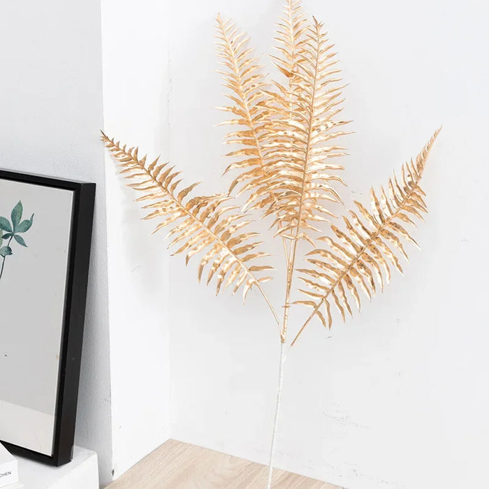 Artificial Golden Ginkgo Leaf & Eucalyptus Flower Arrangement – Perfect for Weddings, Home Decor, Christmas, and Special Occasions