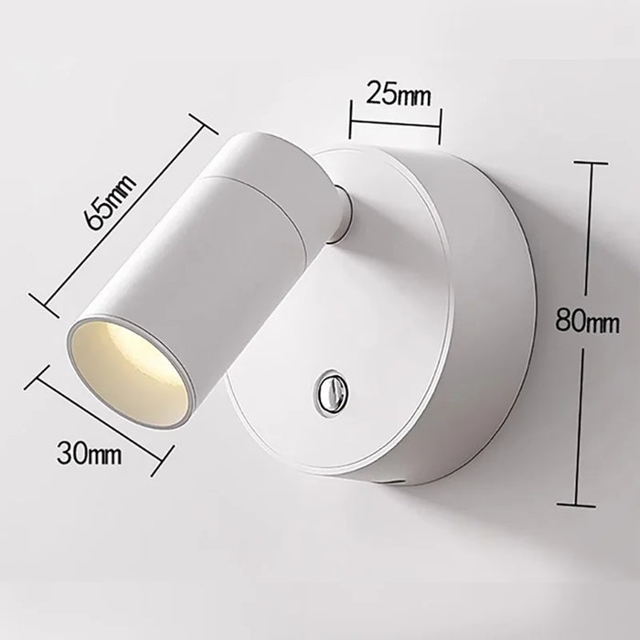 "LED Wireless Wall Sconces with Remote Control – 360° Rotatable, Dimmable Wall Lamp for Bedroom, Office, and Living Room – Rechargeable with Tri-Color Lighting"