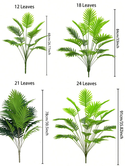 1pc Artificial Palm Plant Leaves – Faux Monstera & Turtle Leaf for Outdoor & Indoor Decor – Large Tropical Palm Tree Imitation Leaves