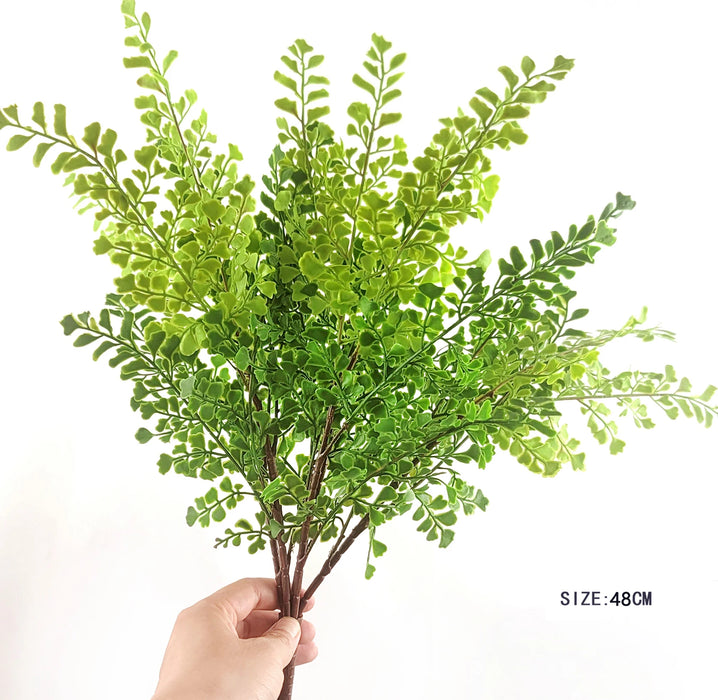 Artificial Fern Leaves Persian Grass Plant – 33-48cm Hanging Wall Décor for Home, Office, and Outdoor DIY Landscaping