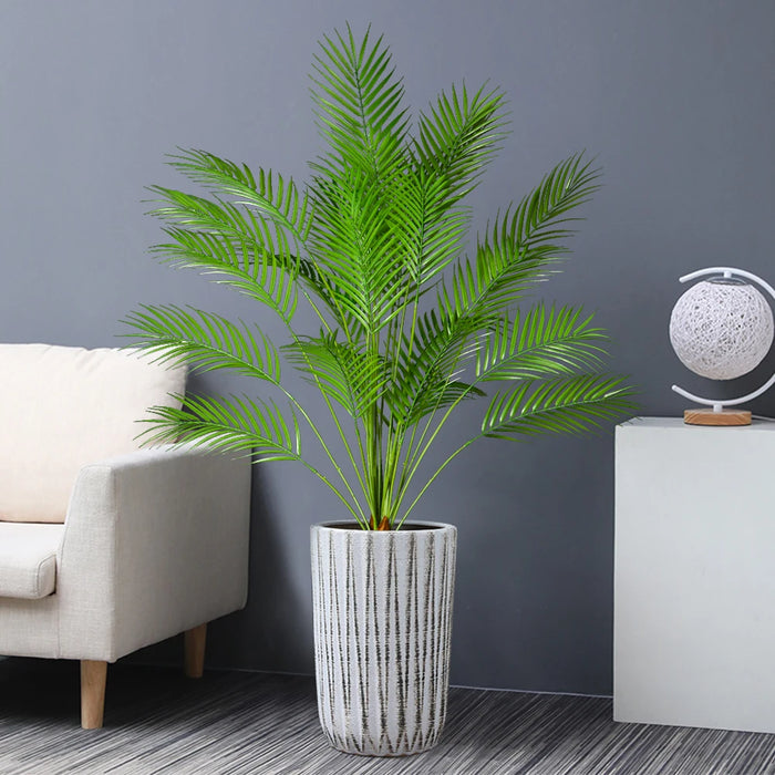 120cm Artificial Large Tropical Palm Tree – Realistic Fake Coconut Tree with Green Leaves for Home, Garden, Hotel, and Wedding Decor
