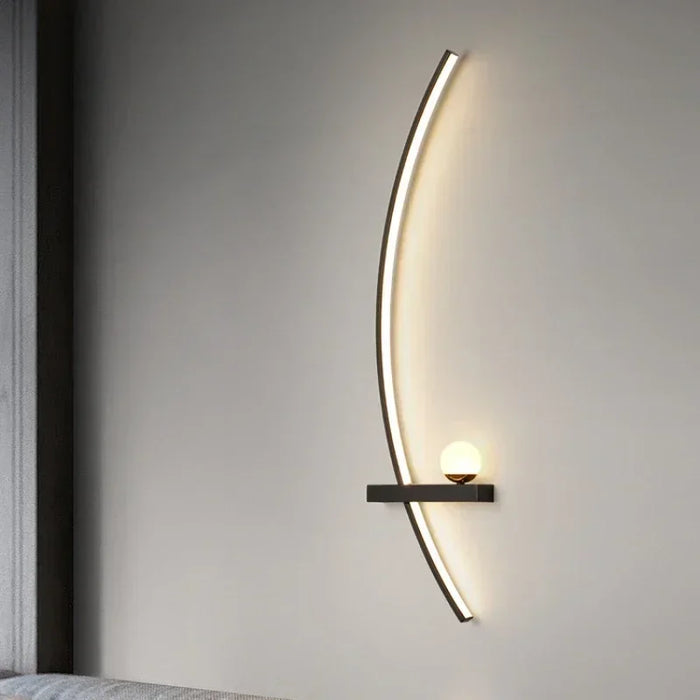 Nordic LED Wall Lamp – Modern Stripes Wall Sconce for Bedroom, Living Room, Study, and Stairs – Indoor Lighting Fixture with Up & Down Luster
