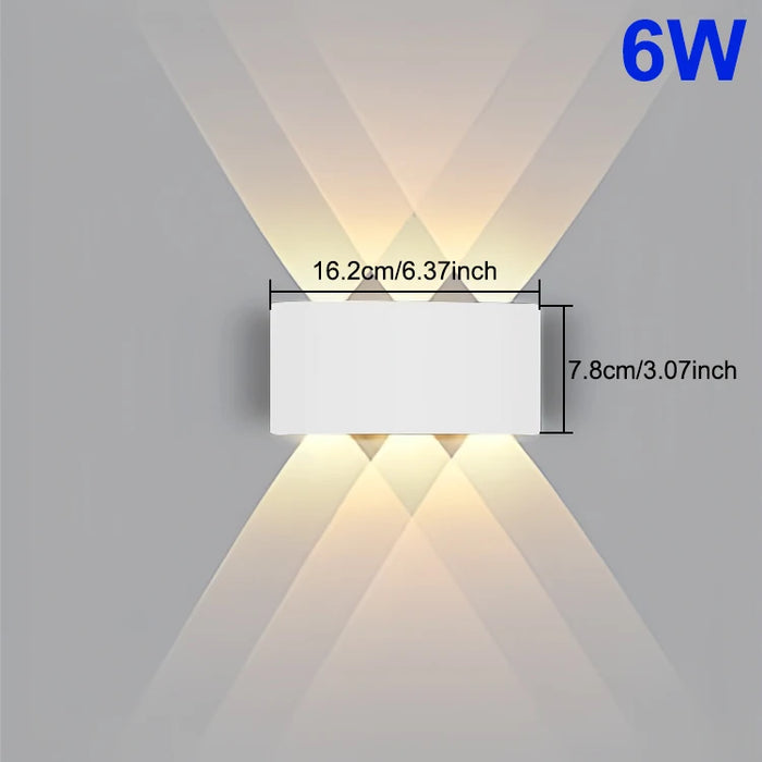 Modern LED Wall Light – IP65 Waterproof Outdoor Wall Lamp for Garden, Porch, Bathroom, and Bedroom Lighting (4W–10W Options)