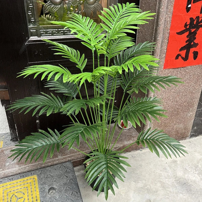 82cm Large Artificial Palm Tree – Tropical Monstera Fake Plant with 18 Green Leaves for Home, Garden & Outdoor Decor