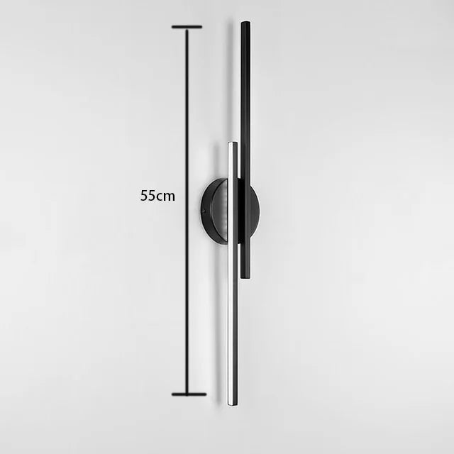 Modern Dual-Line LED Wall Lamp – Dimmable Up & Down Wall Light for Bedroom, Study, Dining Room, and TV Background Decor