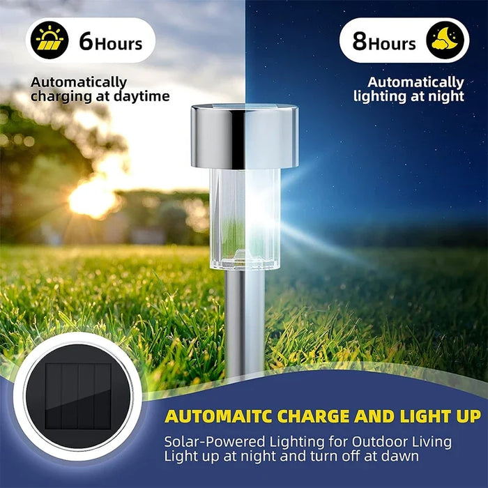 Solar-Powered Outdoor Garden Lights – Waterproof LED Pathway Lanterns for Yard, Lawn, and Landscape Decoration | IP44 Waterproof