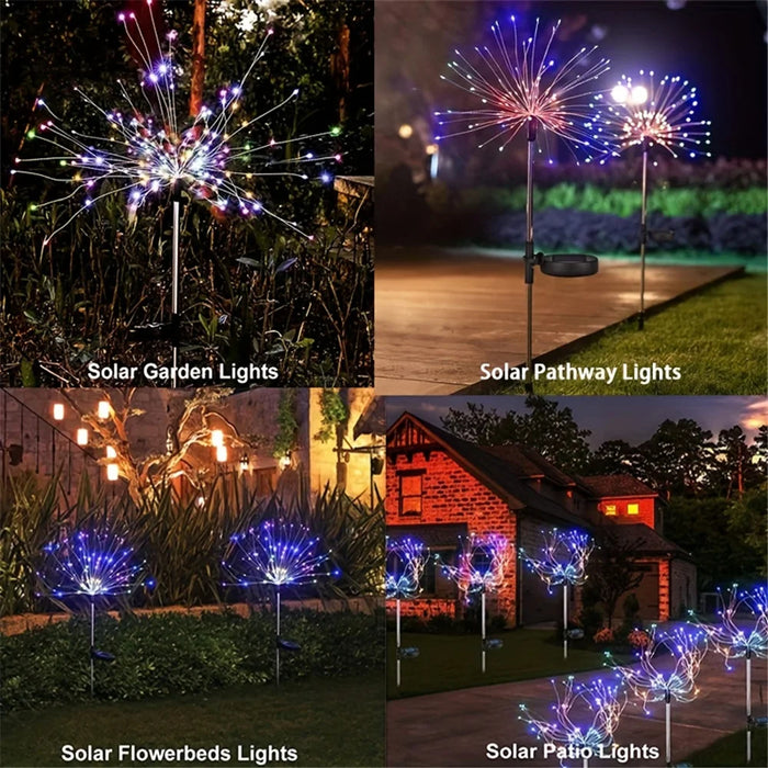 200 LED Solar Firework Lights – Waterproof Outdoor Sparklers with 8 Lighting Modes for Backyard, Pathway, and Garden Decoration