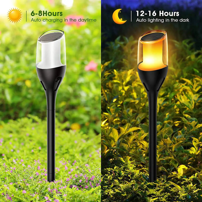 Flickering Flame Solar Torch Lights – Waterproof LED Garden Lamps for Yard, Pathway, and Patio | Outdoor Decorative Solar Lights