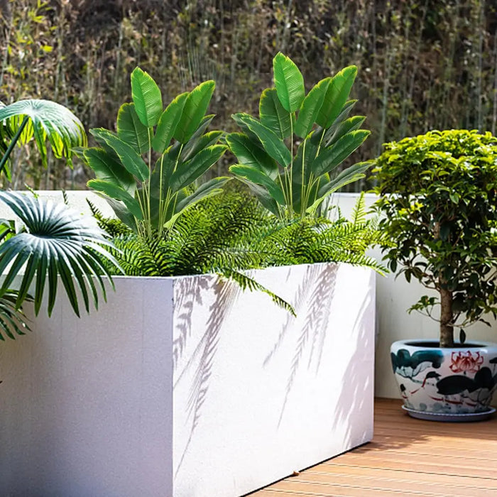 1pc Artificial Tropical Palm Tree – Fake Banana Plant with Real Touch Monstera Leaves for Home, Garden, and Office Decor