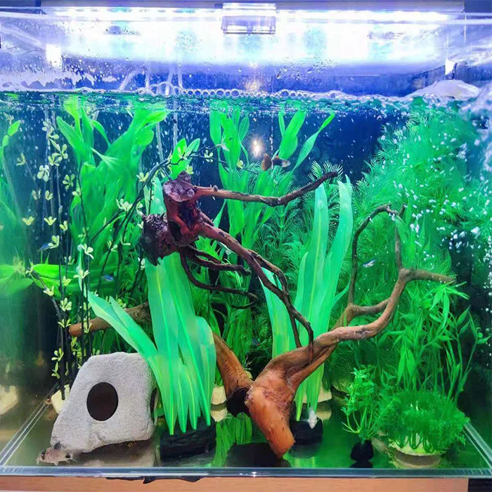 Aquarium Plants for Fish Tank Decoration – Realistic Water Plants for Aquatic Decor, Silicone & Plastic Material, 18-25cm Size