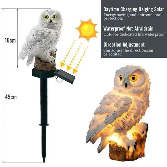 Solar Garden Lamp – Owl & Parrot Animal Outdoor LED Lights for Garden Decoration, Waterproof Solar Powered, IP65