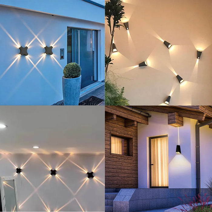 LED Wall Light – IP66 Waterproof Outdoor & Indoor Wall Lamp for Garden, Porch, and Home Décor (4W/5W/6W, Warm White, AC85–265V)