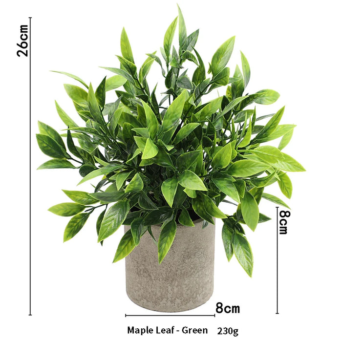 Artificial Eucalyptus Plant in Pot – Small Fake Bonsai for Home, Office, and Restaurant Desk Decoration