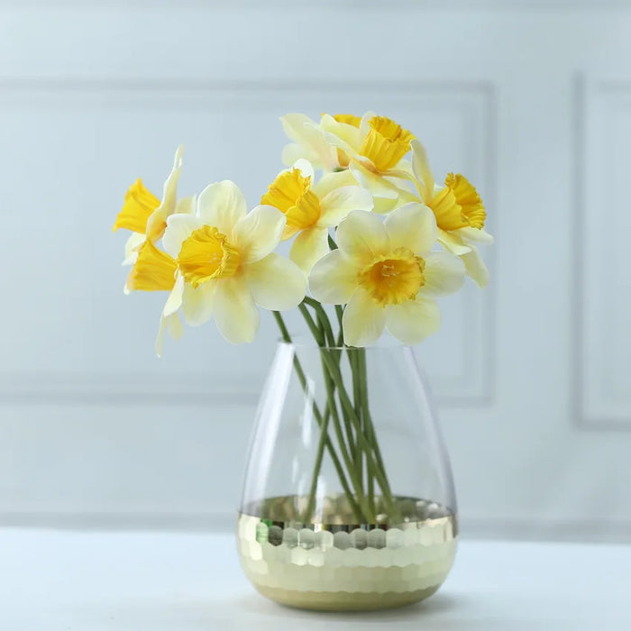 20pcs Artificial Daffodil Flowers – Real Touch Silk Narcissus Spring Flower Arrangement for Wedding, Home, and Party Décor
