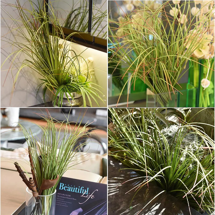 Artificial Onion Grass – 5pcs Fake Greenery for DIY Home, Wedding, and Outdoor Garden Decor – Realistic Potted Plastic Plant Shrubs for Indoor and Outdoor Decoration
