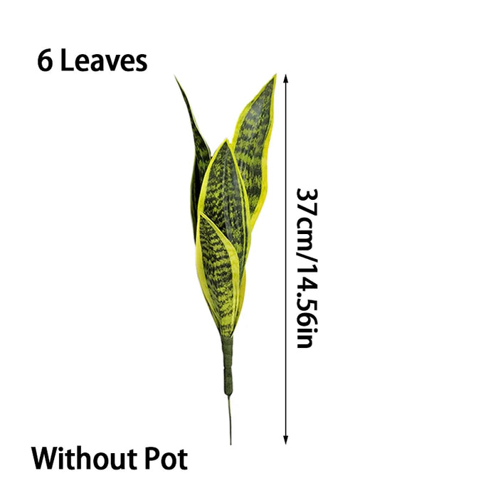 Artificial Sansevieria Plant – 32/37cm Fake Green Plastic Bonsai for Home & Garden Decoration, Indoor & Outdoor Use