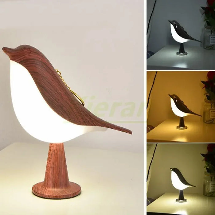 Modern LED Bird Desk Lamp – Touch Control, 6-10W LED Light for Bedroom, Study, and Living Room – Stylish Magpie Design for Home Decor