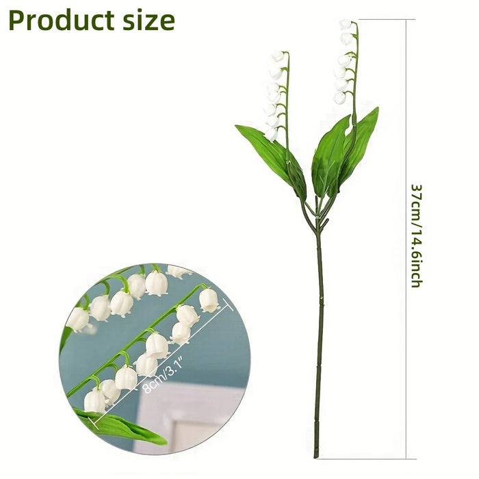 9/12PCS Simulated Wind Chime Flowers – Artificial Bell Orchids Wedding Bouquet, Bridal Holding Flowers, Home & Party Decor