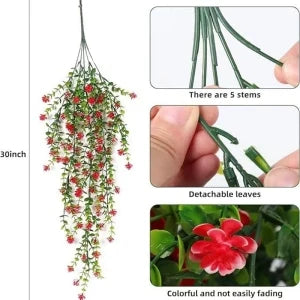 76CM Artificial Ivy Hanging Vine – Fake Eucalyptus Plant for Home, Garden, Wedding, and Outdoor Decoration