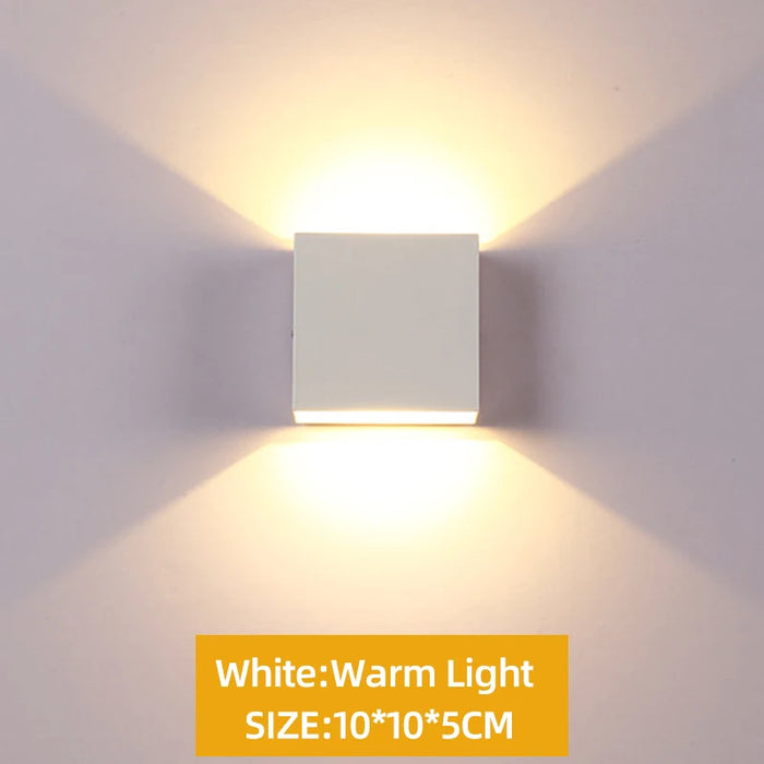 Modern Up & Down LED Wall Lamp – 6W/12W Aluminum Indoor Light for Bedroom, Living Room, Staircase & Decor