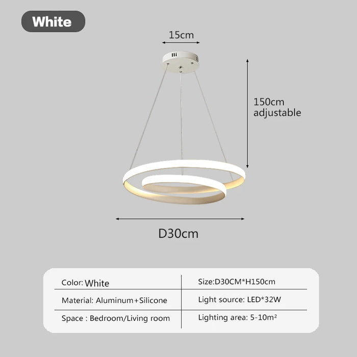 Minimalist LED Pendant Light – Modern Circular Hanging Lamp for Dining Room, Bedroom & Study Room