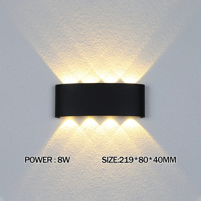 IP65 Waterproof LED Wall Light – Modern Indoor & Outdoor Up & Down Wall Lamp for Bedroom, Living Room, Garden & Staircase