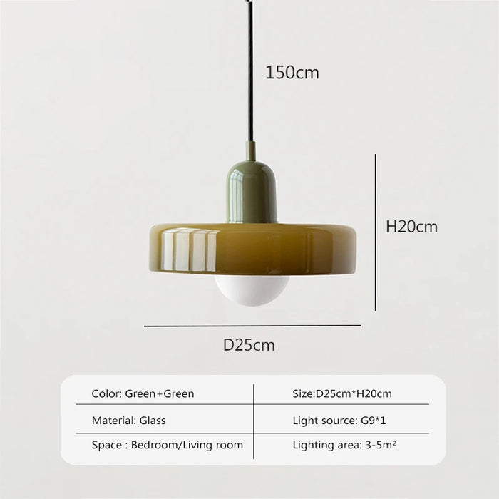 Modern Nordic Glass Pendant Light – Decorative Hanging Lamp for Living Room, Dining Room, Bedroom, and Study – LED Bulb Included