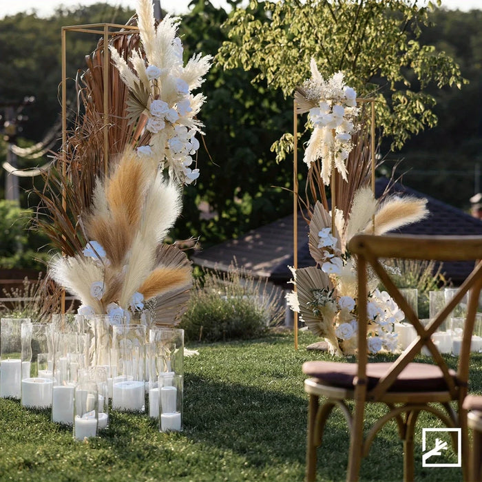 10pcs Artificial Pampas Grass Flowers – Fake Reed Plants for DIY Floral Arrangements, Wedding, Home, and Christmas Decoration