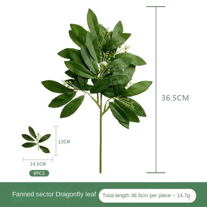 Artificial Eucalyptus Leaves and Apple Leaf Table Flower Arrangement – Realistic Green Faux Plants for Home, Office, and Bridal Shower Decor