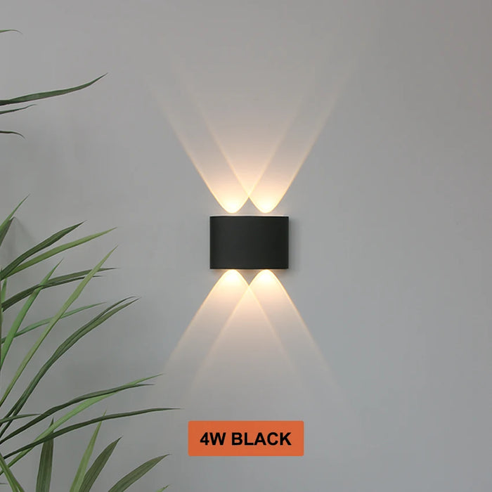 Outdoor & Indoor Waterproof LED Wall Light – Aluminum Porch & Garden Lamp, Up & Down Lighting for Bedroom and Living Room Decor