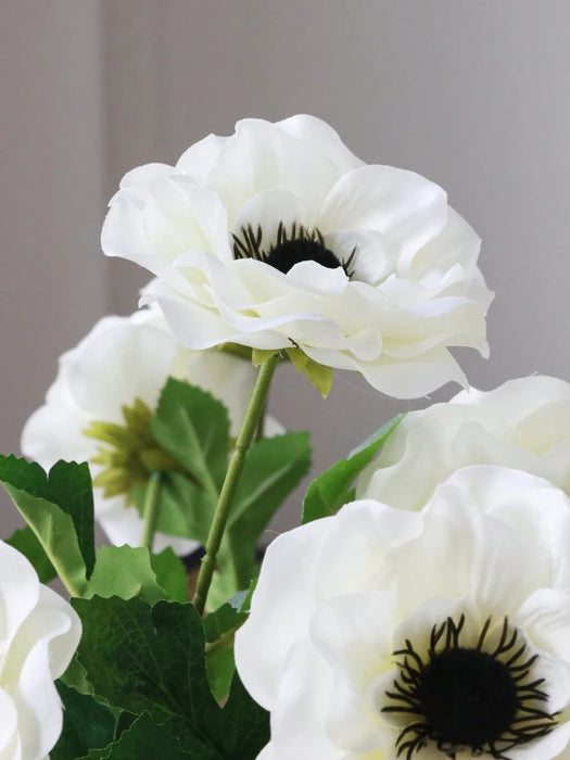 Artificial Wildflower Silk Anemone – Single Head for Home Decoration, Living Room, Wedding Bouquet, and Background Wall Accent