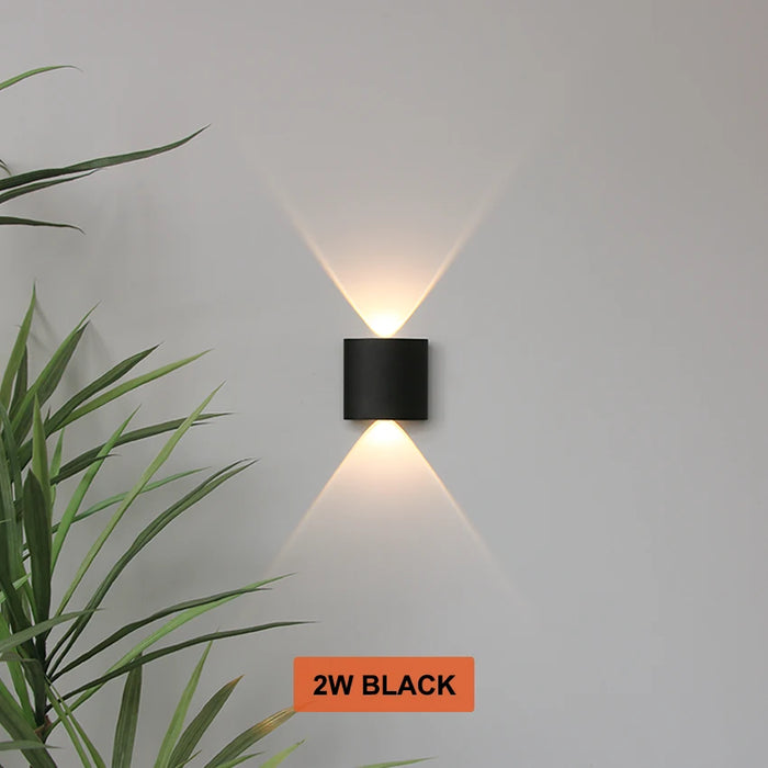 Outdoor & Indoor Waterproof LED Wall Light – Aluminum Porch & Garden Lamp, Up & Down Lighting for Bedroom and Living Room Decor