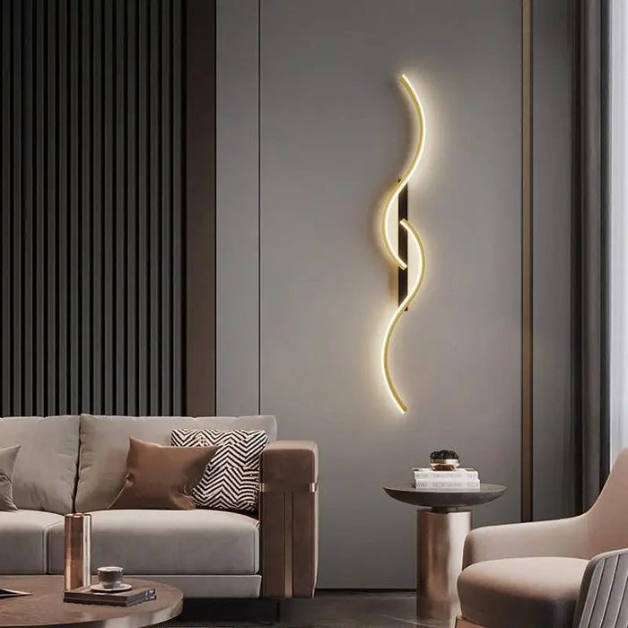 Modern LED Wall Lamp – Contemporary Wall Sconce for Living Room, Bedroom, Dining Room, and Hallway – Up & Down Lighting, Dimmable, Touch Switch, Indoor Home Decoration