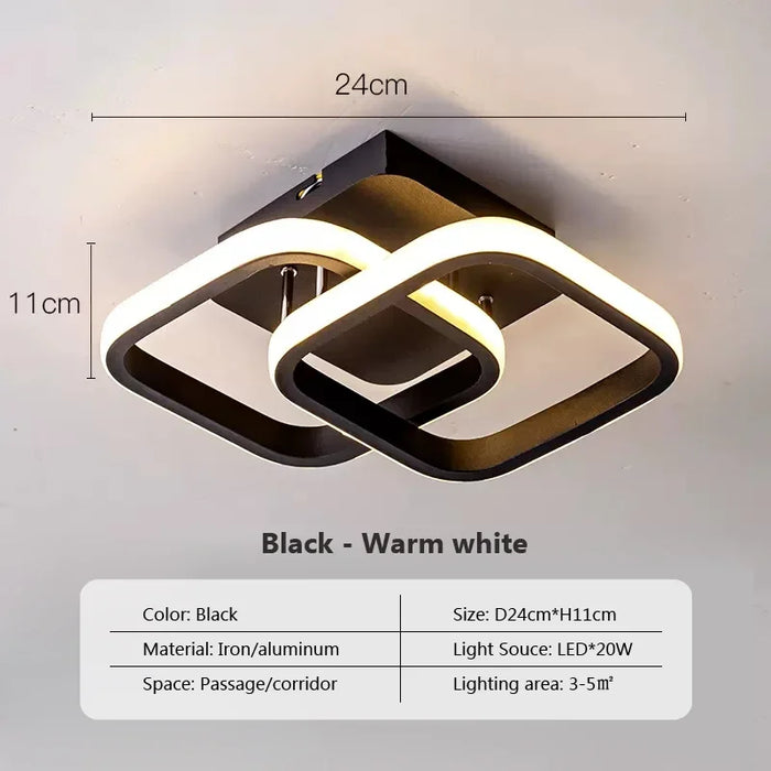 Modern LED Ceiling Light – Dimmable Indoor Lighting Fixture for Corridor, Stairs, Foyer, Balcony, and Bedroom