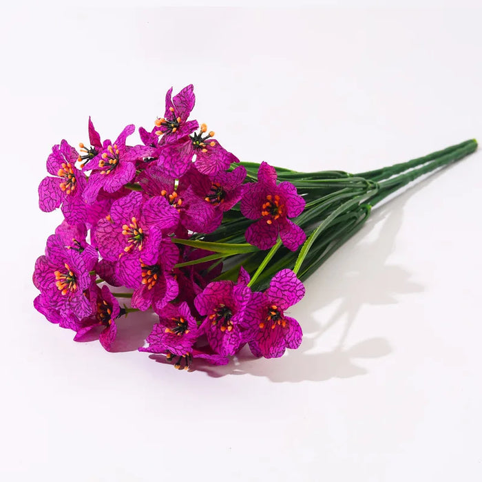 2/6/10 Bundles Outdoor Artificial Flowers – UV Resistant Faux Silk Flowers for Garden, Front Porch, and Outdoor Décor