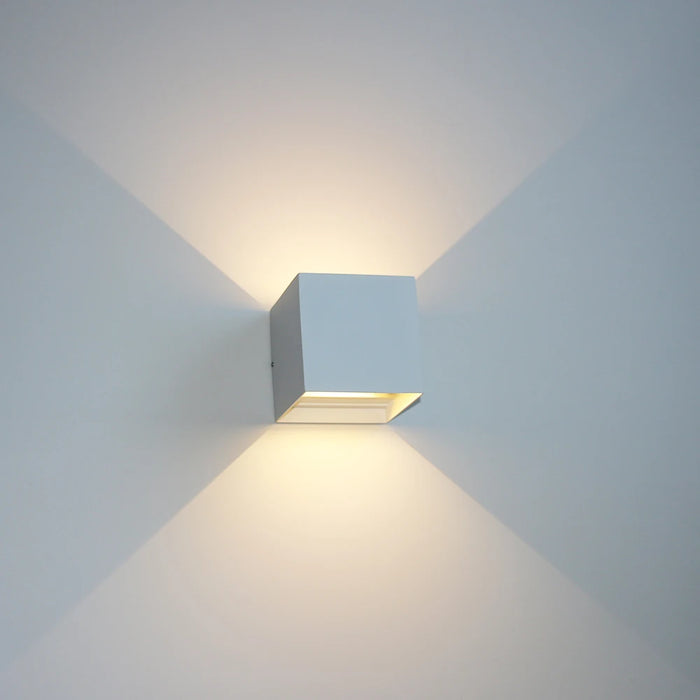 Modern Square LED Wall Lamp – IP65 Waterproof Up and Down Outdoor/Indoor Wall Light Fixture for Home, Porch, and Hallway