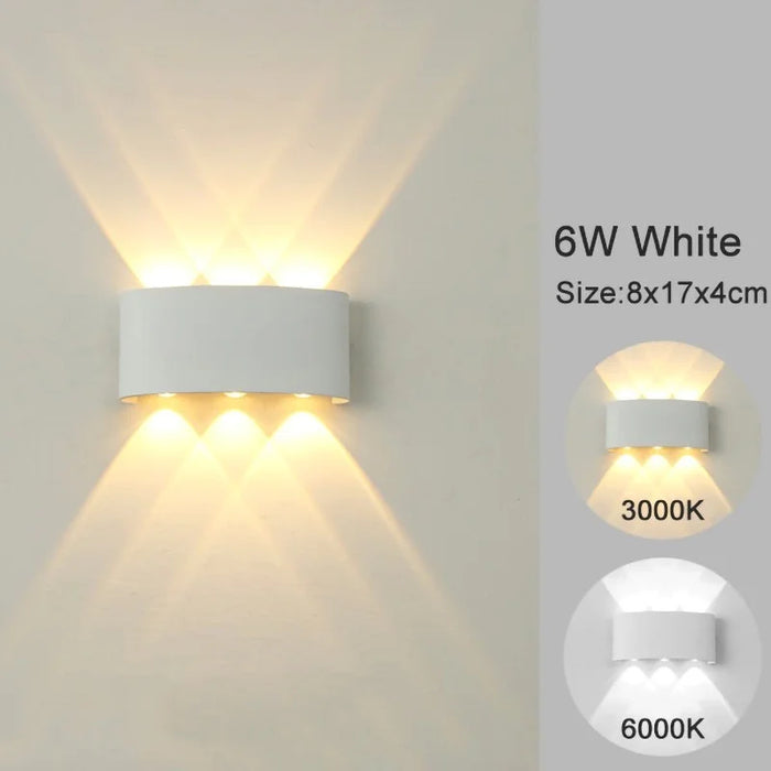 Modern LED Wall Sconce – Up & Down Indoor Outdoor Wall Lamp for Living Room, Bedroom & Hallway