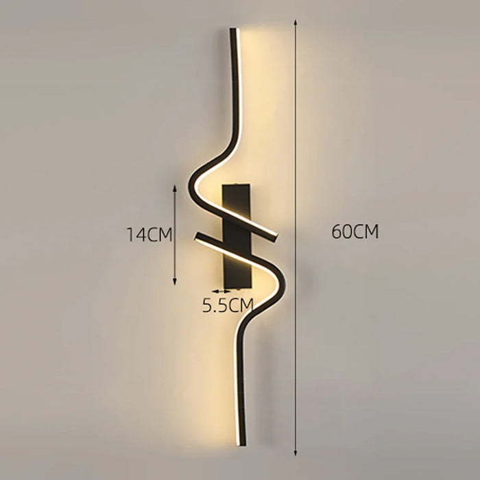 Minimalist LED Wall Lamp – Modern Strip Light for Living Room, Bedroom, Bathroom, and Staircase