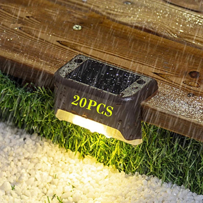 Stair LED Solar Lamp – IP65 Waterproof Outdoor Light for Garden, Pathway, Yard, Patio, and Fence