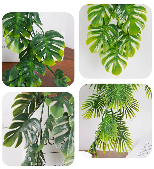 79cm Artificial Persian Fern Vine Plant - Turtle Leaf Hanging Decoration for Garden, Balcony, Wedding, and Party Decor