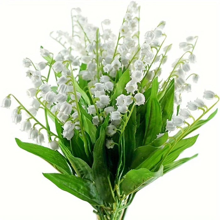 9/12PCS Simulated Wind Chime Flowers – Artificial Bell Orchids Wedding Bouquet, Bridal Holding Flowers, Home & Party Decor