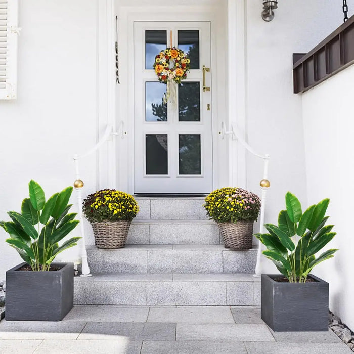 1pc Artificial Tropical Palm Tree – Fake Banana Plant with Real Touch Monstera Leaves for Home, Garden, and Office Decor