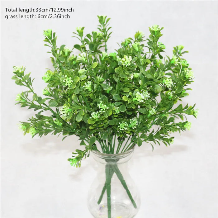 7 Branches Artificial Persian Grass – Faux Plastic Fern for Garden, Home, Vase, and Wedding Décor