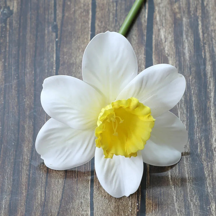 20pcs Artificial Daffodil Flowers – Real Touch Silk Narcissus Spring Flower Arrangement for Wedding, Home, and Party Décor