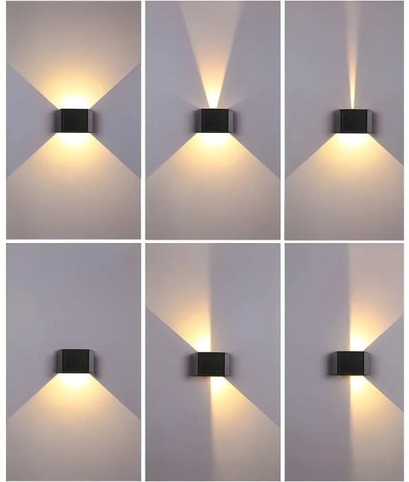 Outdoor Solar LED Wall Light – IP54 Waterproof Up & Down Garden Lamp with Solar Panel, ABS Construction for Yard, Street, and Patio